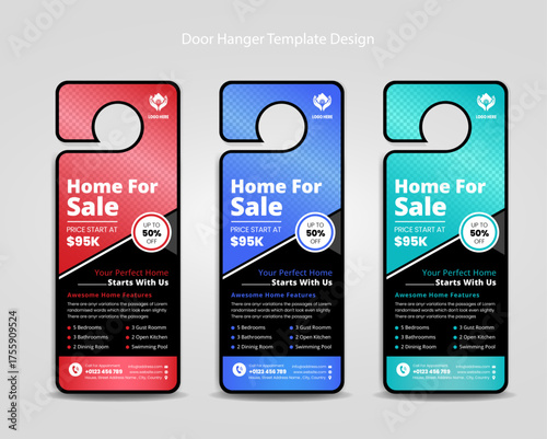 Real estate agency business door hanger