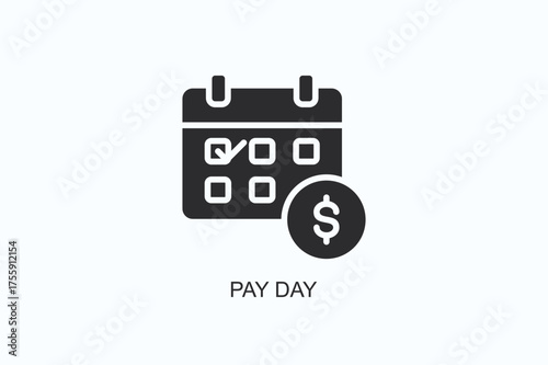 Pay Day Icon Or Logo Isolated Vector Illustration