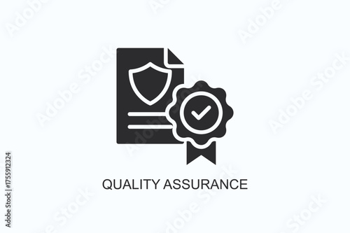 Quality Assurance Icon Or Logo Isolated Vector Illustration