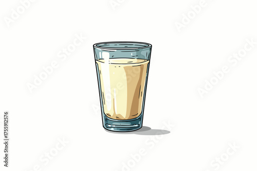 glass of milk delicious isolated