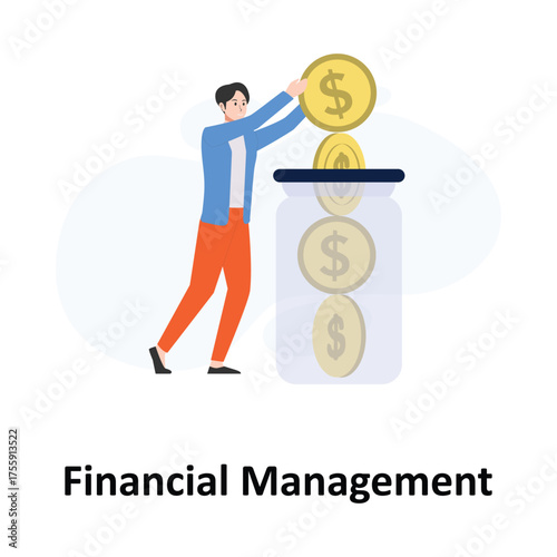 Financial Management Vector Illustration Which can easily edit or modify