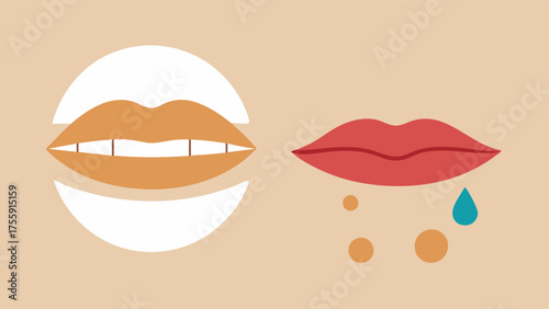 one set shows dry cracked lips while the other shows plump healthy lips after using the exosomeinfused balm.
