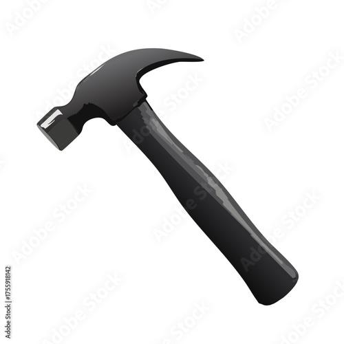Black Hammer Tool Illustration Repair Construction Home Improvement Equipment