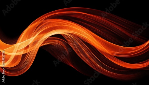 Hot Air Flow Effect Isolated On Transparent Background Illustration Of Abstract Orange Swirls Symbol Of Infrared Light Beam Heat Energy Radiation Trail Warm Wind Blowing