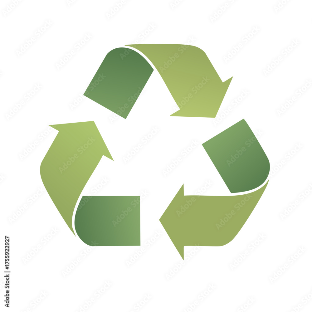Fototapeta premium Classic Green Recycling Symbol Eco Friendly Environmental Awareness