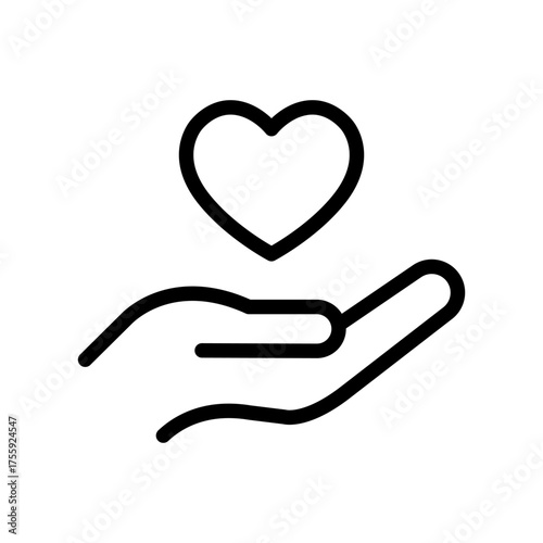 Hand and Heart icon design