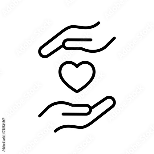 Hand and Heart icon design