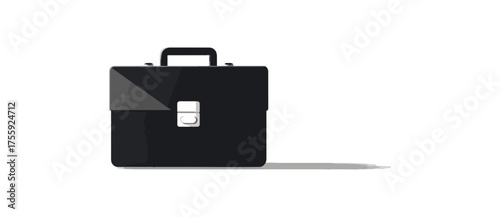 Briefcase illustration isolated on black background