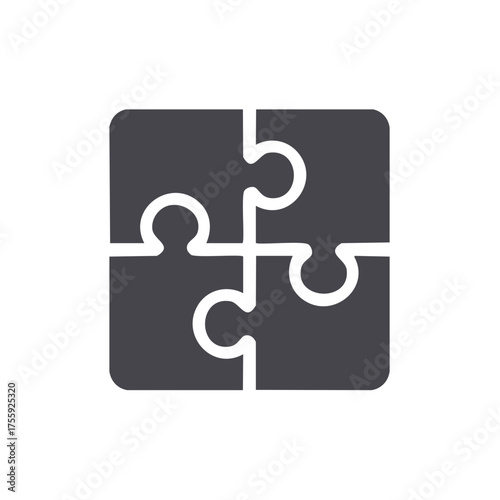 Connected Puzzle Pieces Symbolizing Unity and Cooperation Creating a Complete Solution
