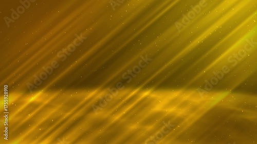 Diagonal Light and Rising Particles Loop Animation on Gold Background