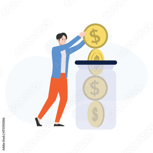Financial Management Vector Illustration Which can easily edit or modify