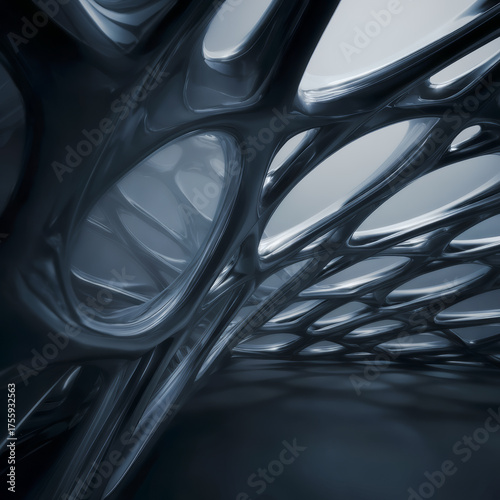 abstract futuristic metal and glass architecture background 