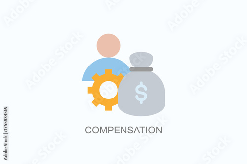 Compensation Icon Or Logo Isolated Vector Illustration