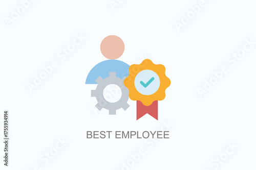 Best Employee Icon Or Logo Isolated Vector Illustration