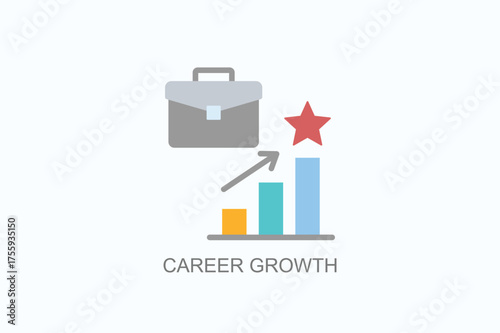 Career Growth Icon Or Logo Isolated Vector Illustration