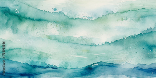 Beautiful soft blue sea water, ocean wave background. Soft blue and white hand printed creative marble texture ocean background.	