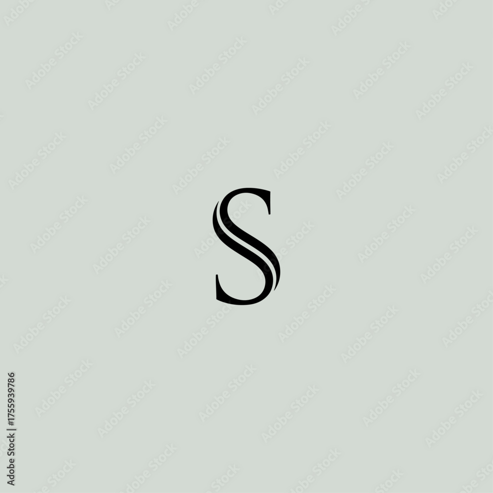 Naklejka premium Letter S logo icon flat vector design.