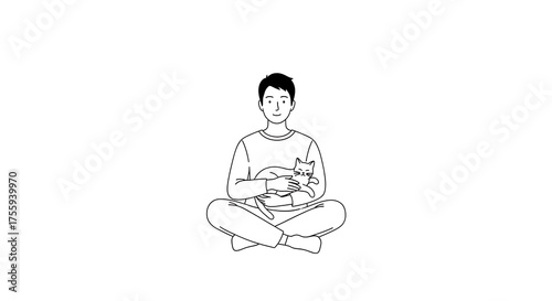 Black and white illustration of a man and woman in traditional Japanese kimonos, sitting together in a cultural scene, showcasing ancient customs and heritage