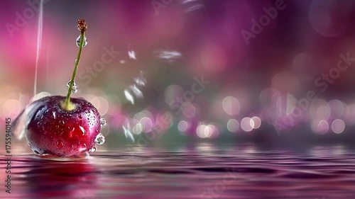 Single cherry splash