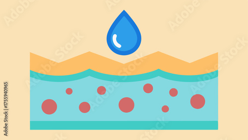Barrier Enhancement An illustration showing the skins protective barrier with nanoparticles helping to enhance the barriers ability to retain moisture and prevent damage.