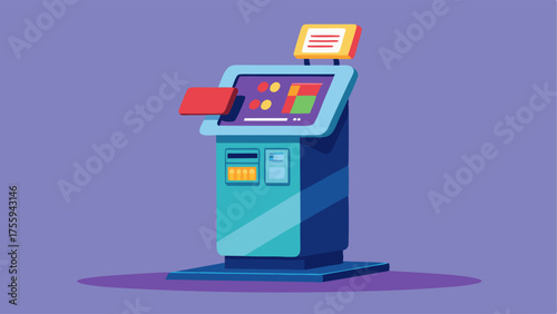 A digital kiosk for commuters to access information and purchase tickets.