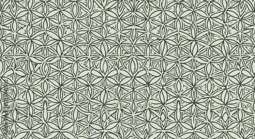 Intricate geometric floral pattern in a repeating tessellation design.