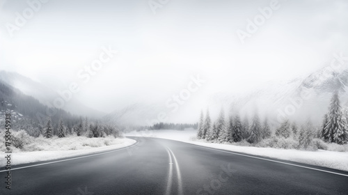 white background highway landscape
