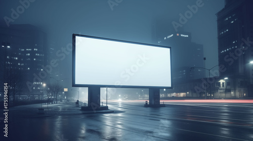 white blank billboard displaying, knock up, in the city
