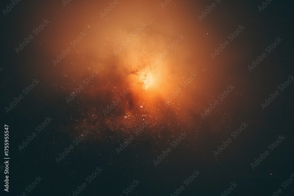 Naklejka premium Distant cosmic nebula exploration. Stars visible. Background space. For textbooks