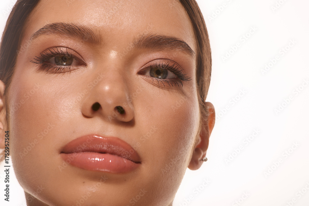Obraz premium Natural beauty shines through in a captivating portrait of a young woman