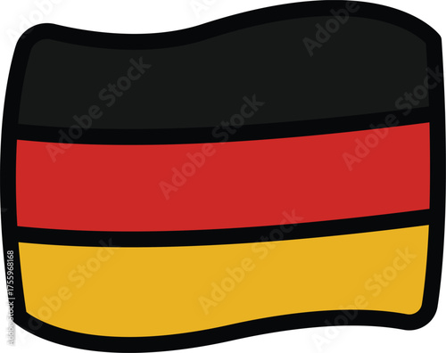 a cartoon drawing of the flag of germany