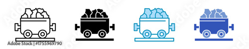 Mining  Icon Set Multiple Style Collection