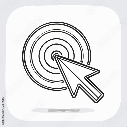 Click to go to website or internet line art icon for apps and websites