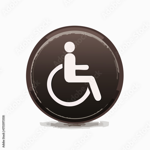 Wheelchair / handicapped access sign or symbol flat icon for websites and print