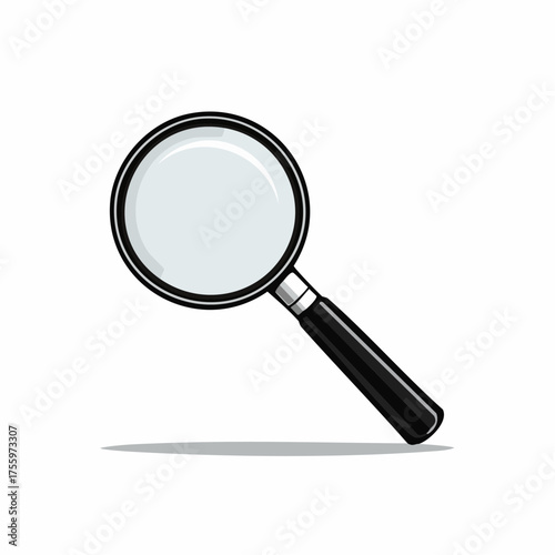 Search magnifying glass flat icon for apps and websites