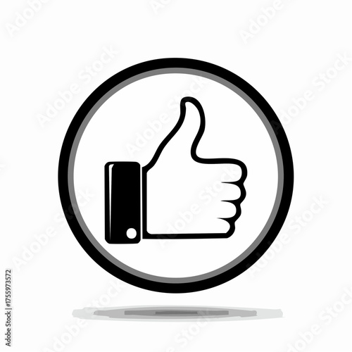 Thumbs up flat icon for apps and websites