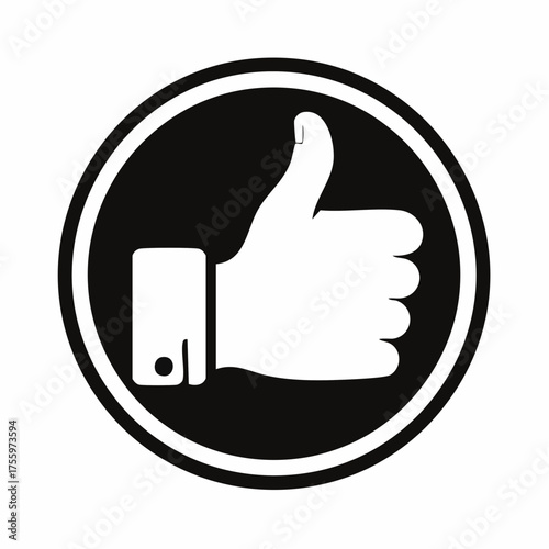 Thumbs up flat icon for apps and websites