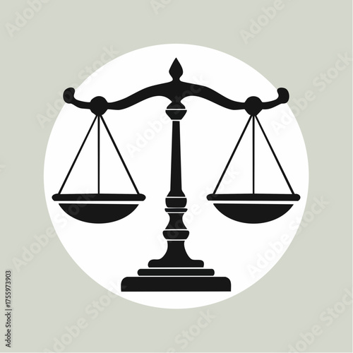 Scales of justice flat icon for apps and websites