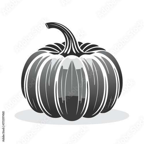Pumpkin - squash for Halloween or Thanksgiving flat color icon for apps and websites