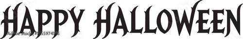Happy Halloween Typography with Claw-Like Font and Spooky Stylized Lettering