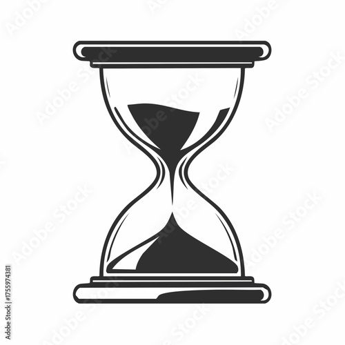 Vintage hourglass / sandglass timer or clock flat icon for apps and websites