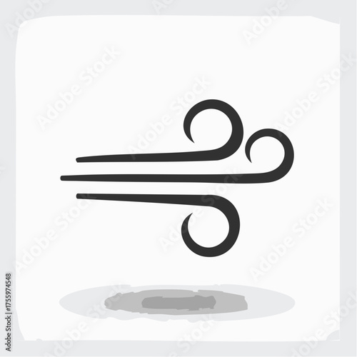 Blowing wind / windy flat icon for apps and websites