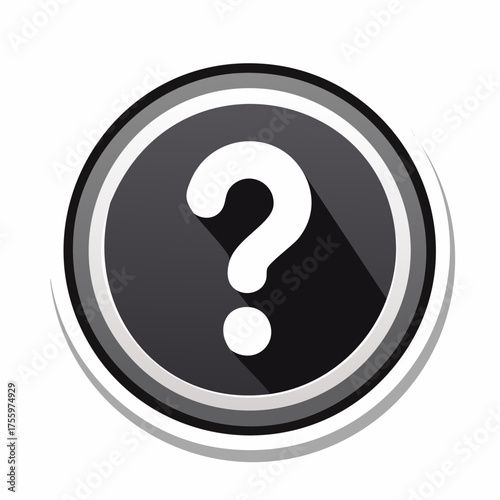 Question mark flat icon for apps and websites