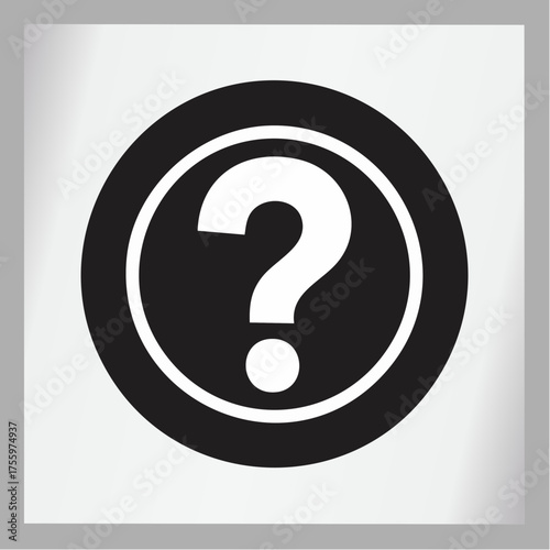 Question mark flat icon for apps and websites