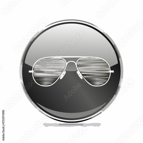 Aviator sunglasses / shades protective eyewear flat icon for apps and websites