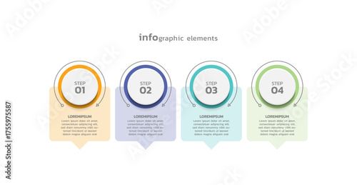 Vector infographic business template colorful design