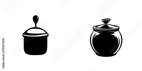 Creative display of two distinct types of jars showcasing different designs and shapes at a craft fair