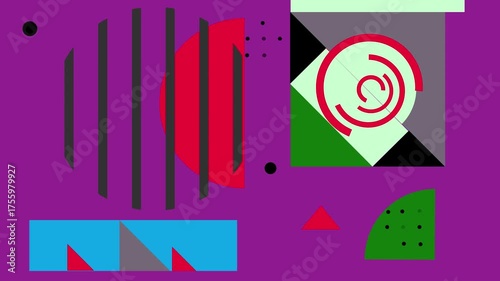 4K Animated Geometric Background with Colorful Shapes | target and arrow | target with arrows | target with arrow