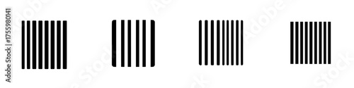 Unique patterns of vertical stripes in varying widths creating a visually striking design for artistic purposes