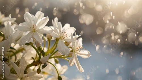Detailed view of jasmine blossoms in full bloom